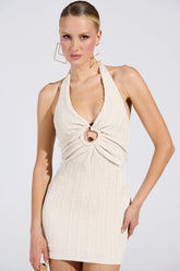 CAN'T FIND ME KNIT MINI DRESS IN IVORY
