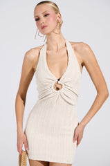 CAN'T FIND ME KNIT MINI DRESS IN IVORY