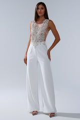 CECELIA RHINESTONE MESH JUMPSUIT