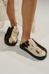 AZALEA WANG GOVINDA MULTI SLIP ON COW PRINT CLOG