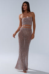 ALL THE SHINE RHINESTONE MAXI SKIRT