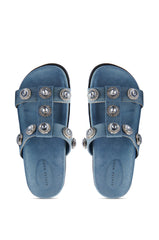 AZALEA WANG LUCINEA DENIM RHINESTONE SANDAL