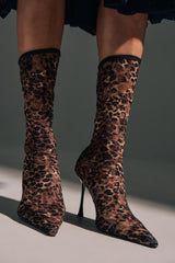 AZALEA WANG NICKLAS LEOPARD STILETTO BOOTIE