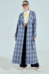 ARLETTE PLAID TRENCH