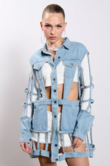 CUT IT OUT DENIM JACKET