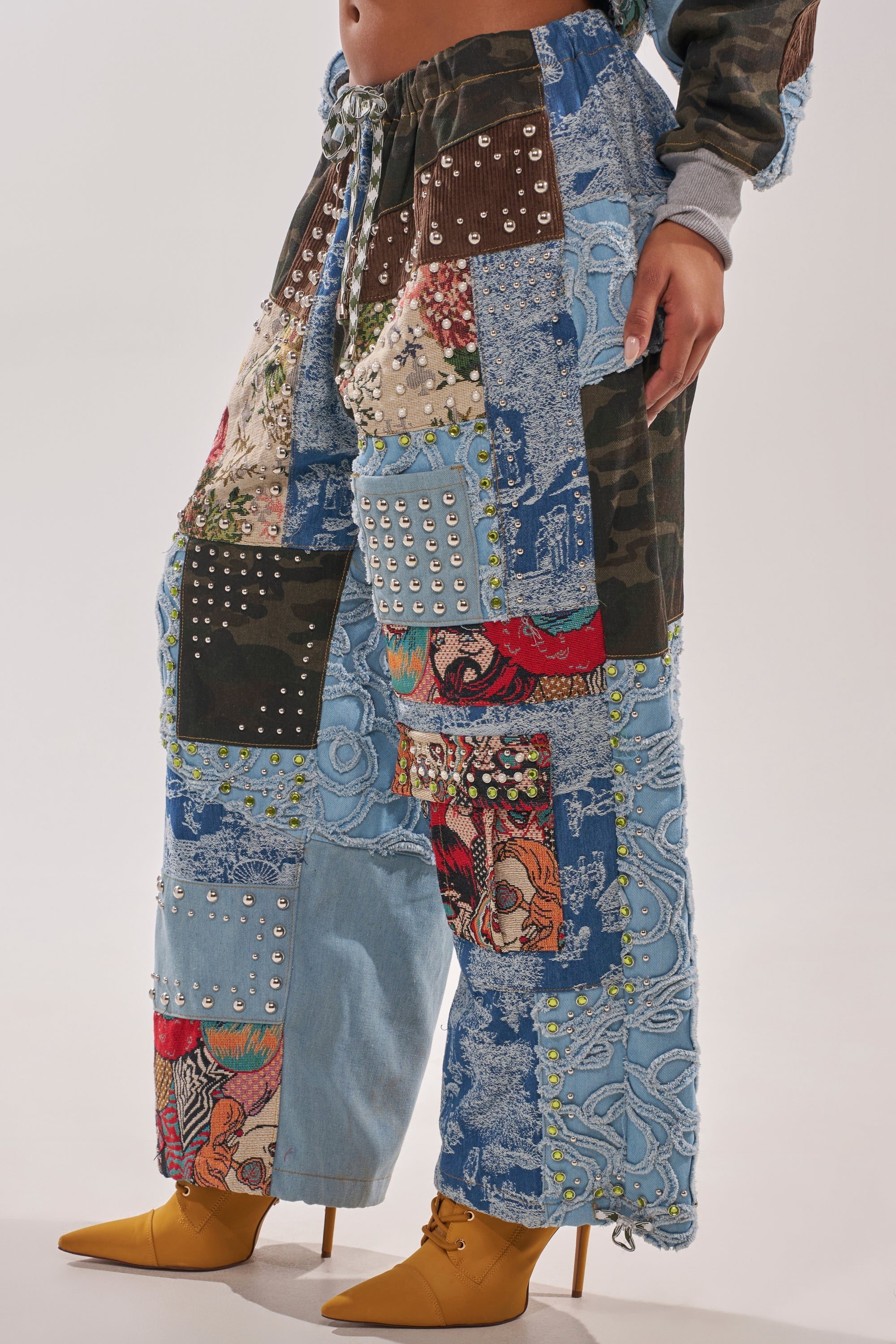 CALL EM CRAZY PATCHWORK JOGGER