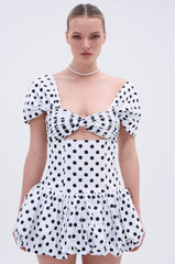 CUTEST ONE AT THE FUNCTION POLKA DOT MINI DRESS