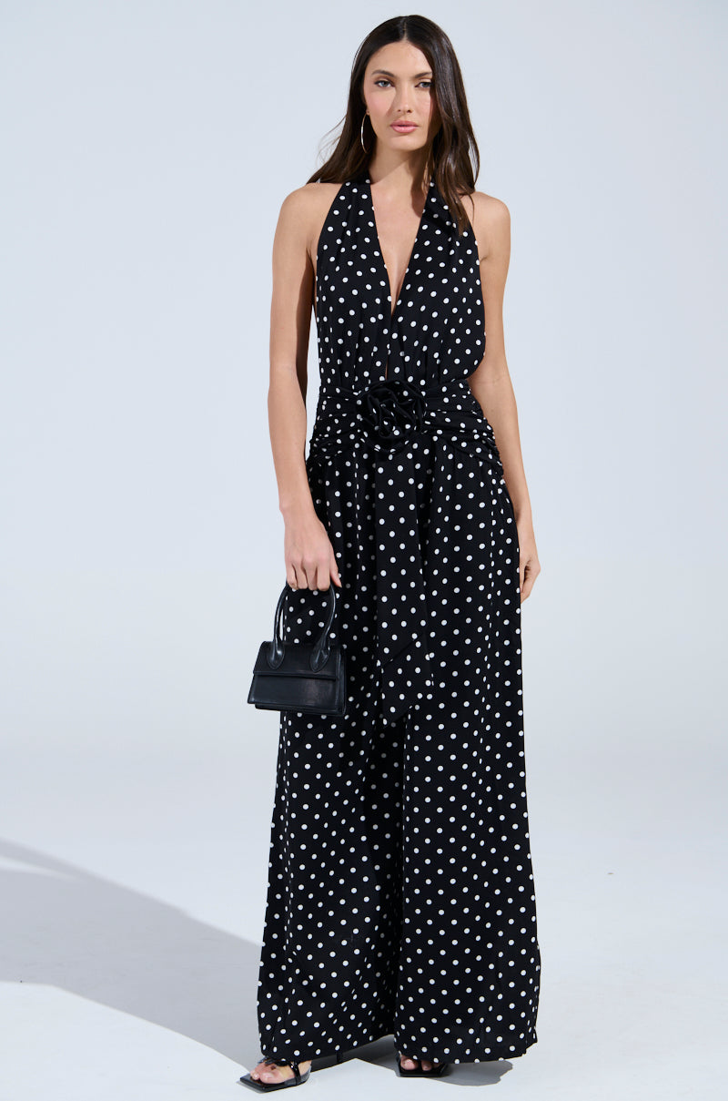 BEST DRESSED POLKA DOT JUMPSUIT