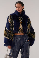CYCLONE PATCHWORK FAUX FUR