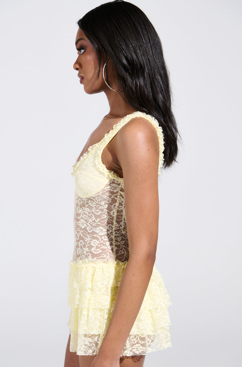 DREAMING ABOUT YOU LACE MINI DRESS