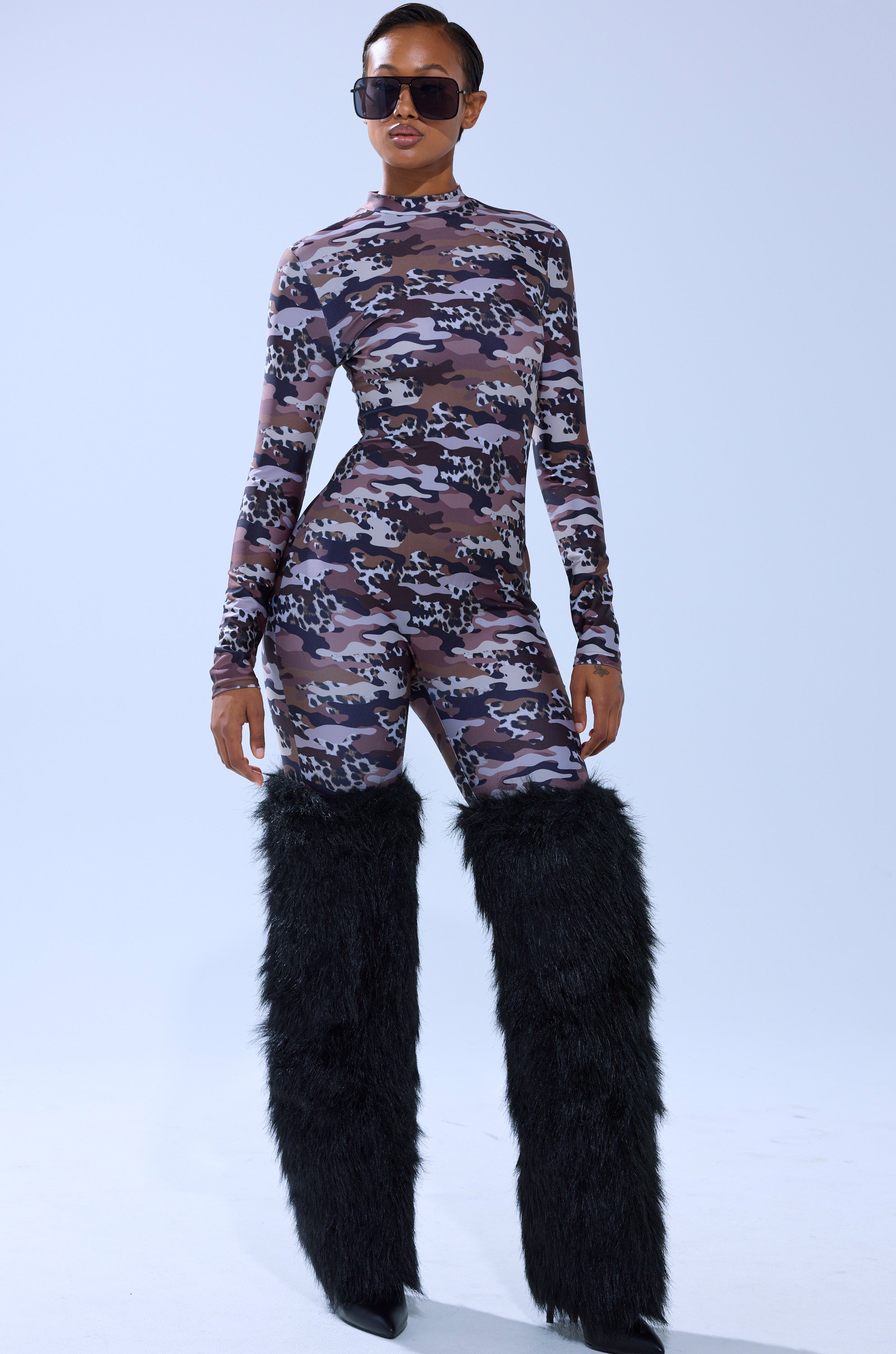 CAMO CHEETAH PRINT PLAYSUIT