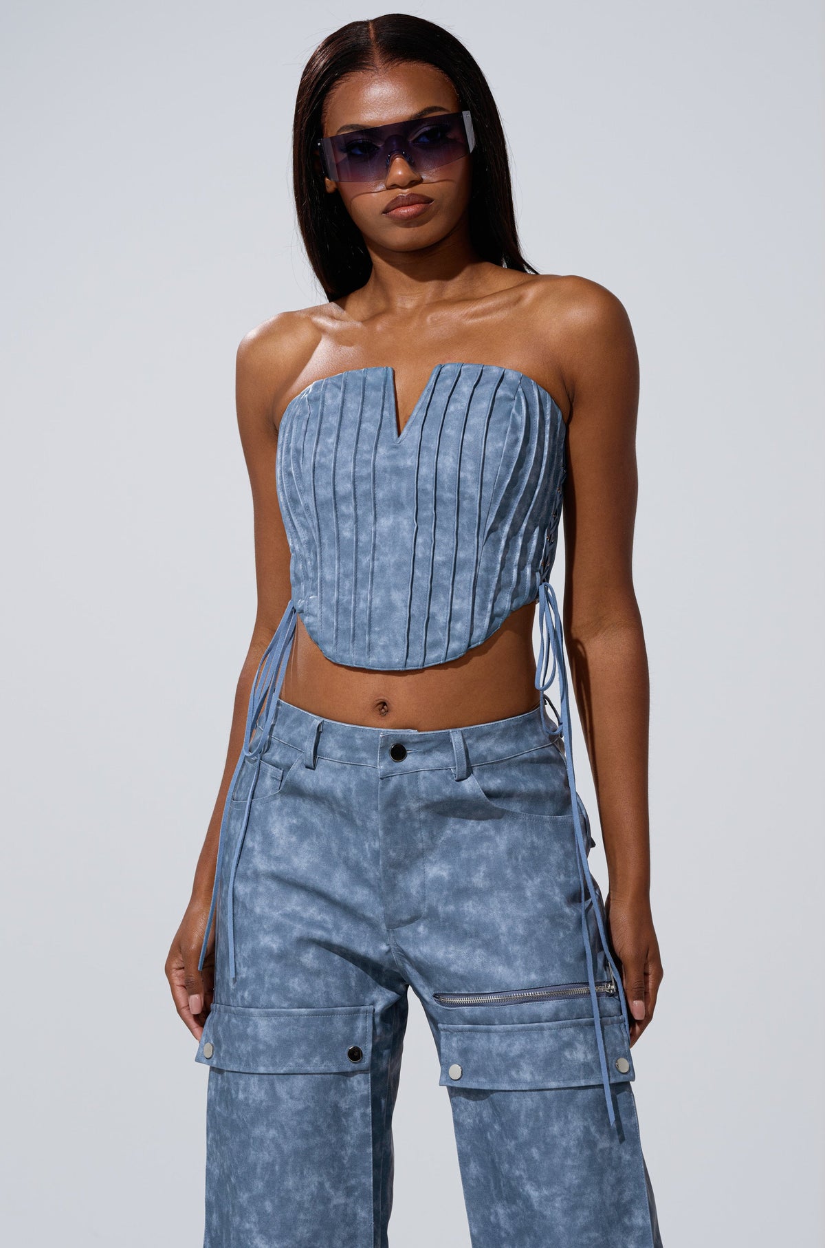 ALL AROUND THE CITY PU CORSET