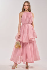 BREEZY GIRL TIERED MAXI DRESS IN BLUSH