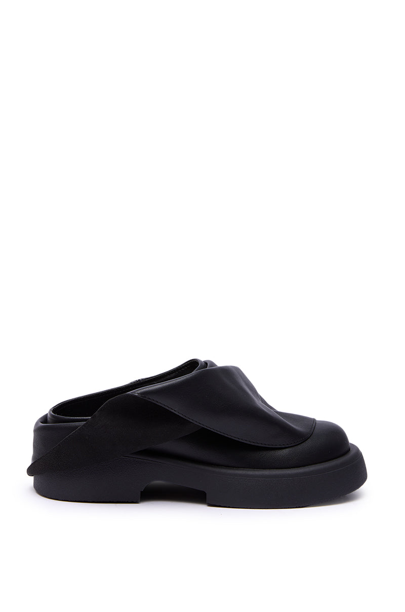 AZALEA WANG MAITYE BLACK RUCHED FLAT