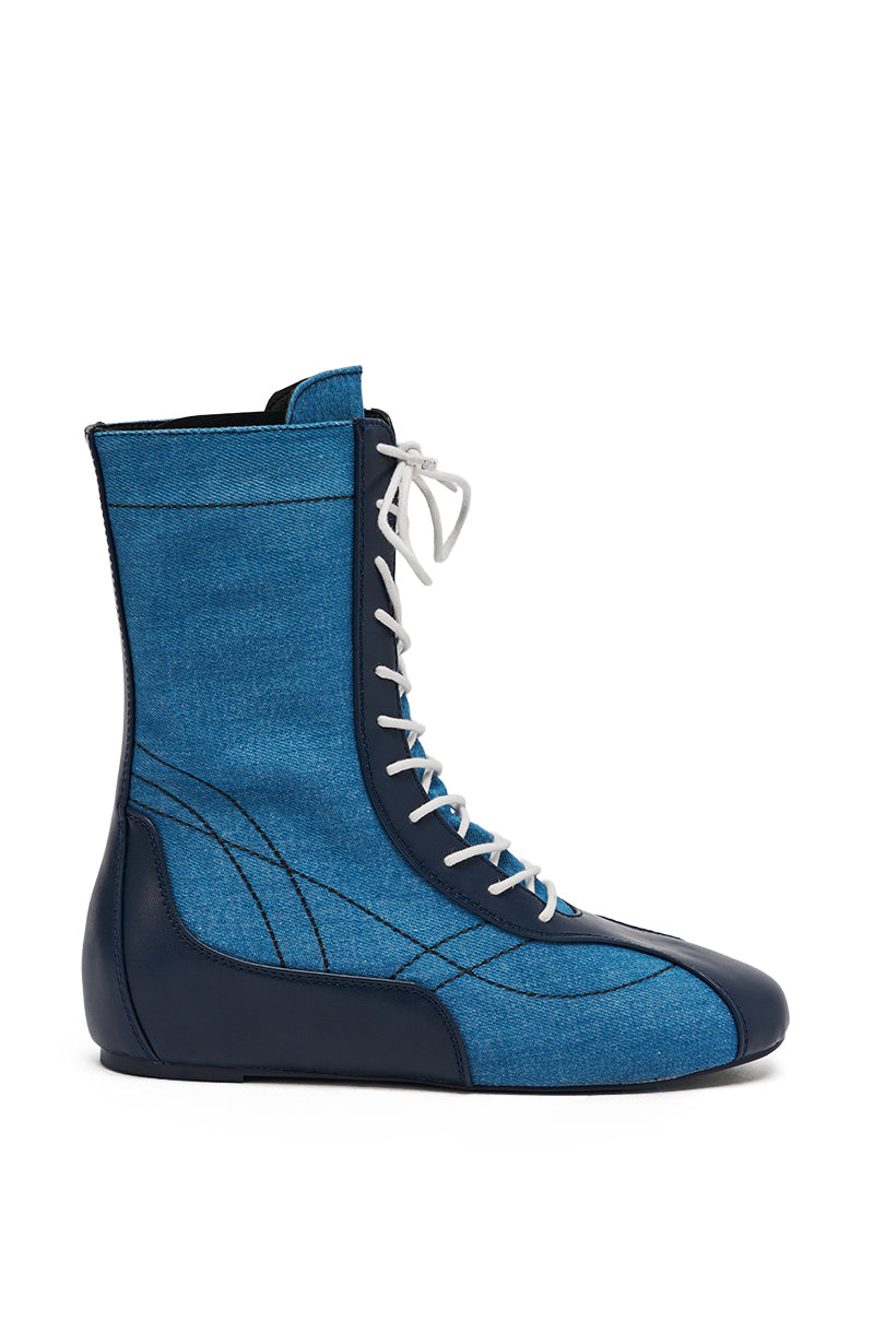 AZALEA WANG PASSER NAVY FLAT SNEAKER