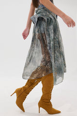 BRENDA DENIM MINI SKIRT WITH SIDE TIES