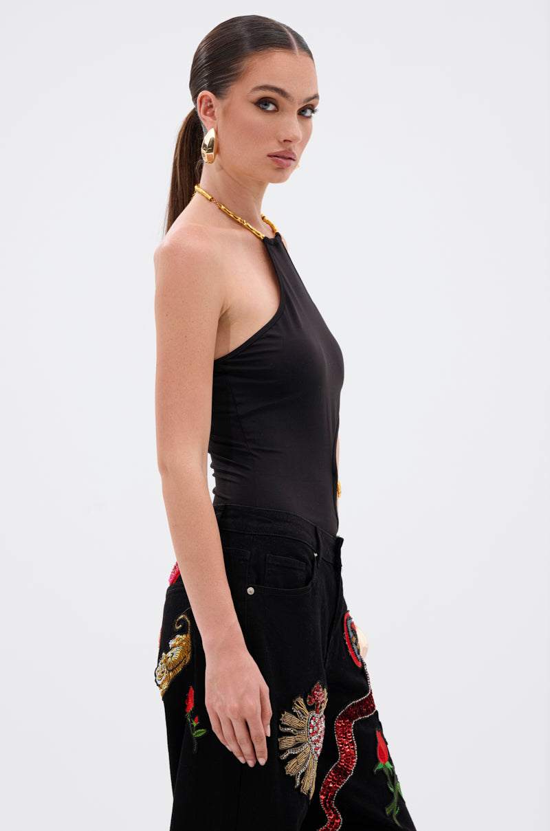 ALWAYS THINKING BODYSUIT WITH CUTOUT