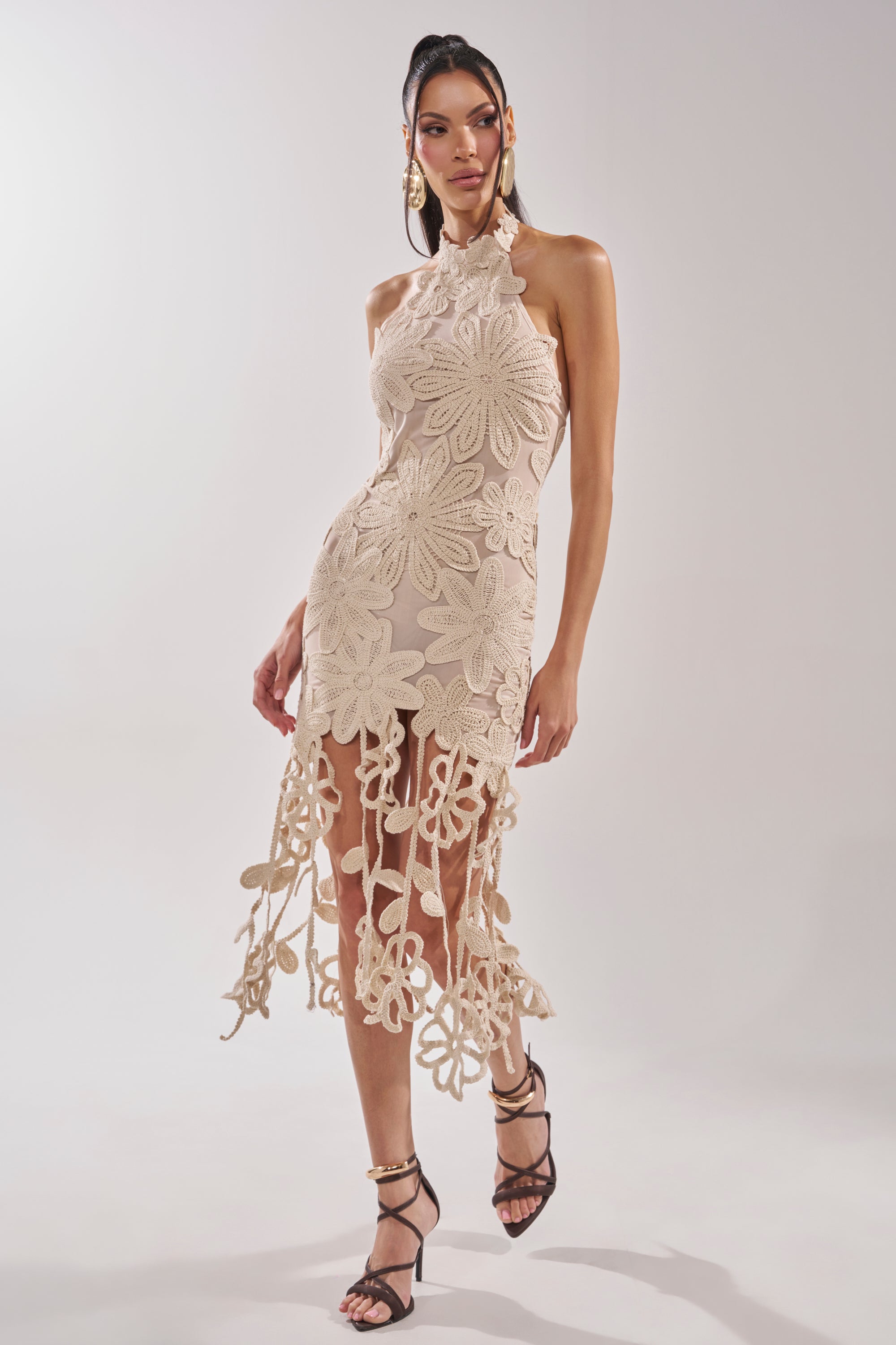 CELINE FLORAL MIDI DRESS