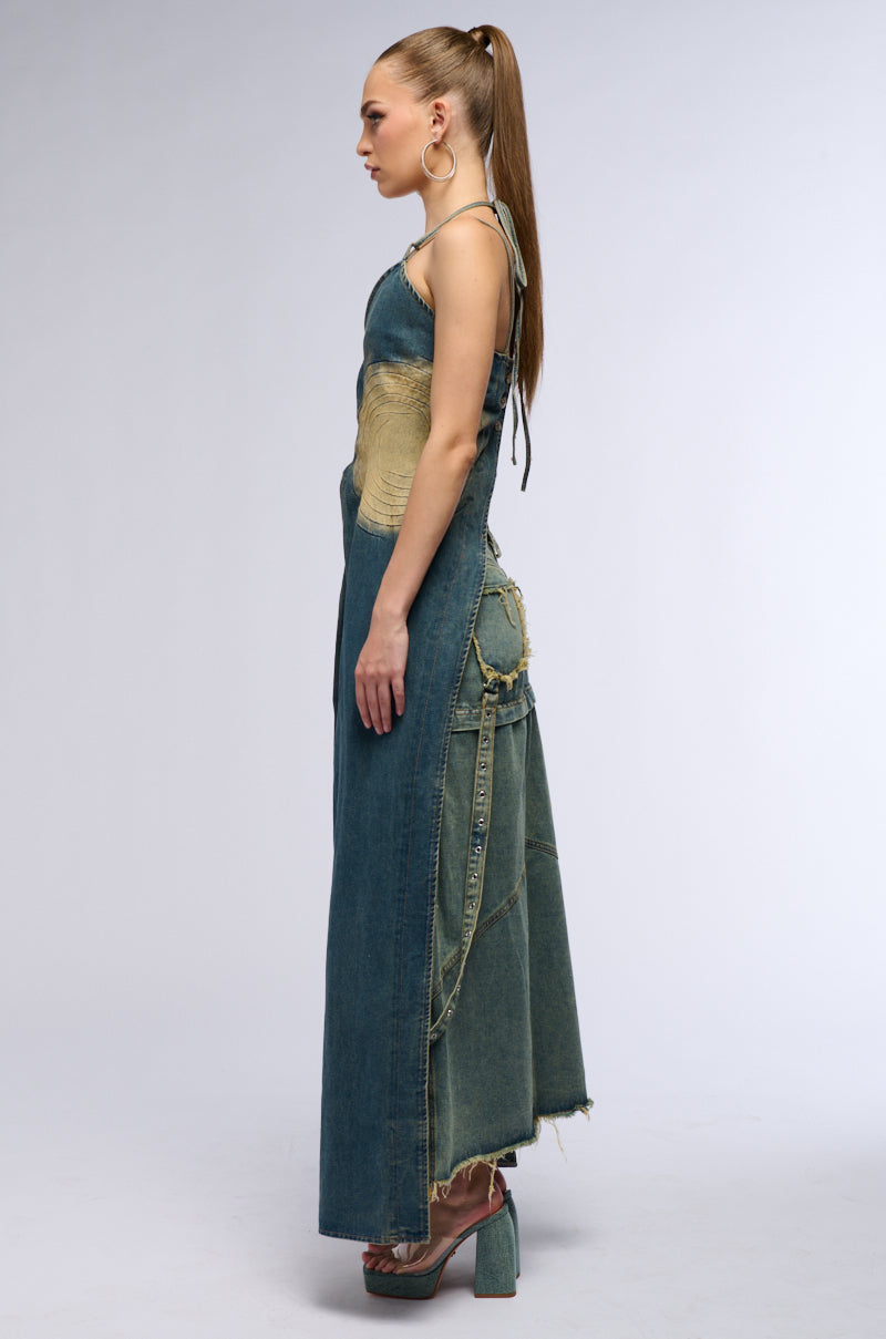 ALWAYS ON MY MIND LONG DENIM TOP