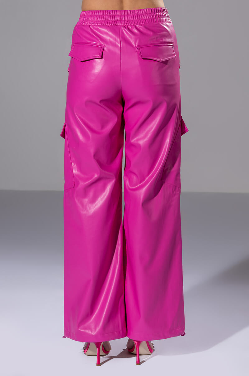 ALWAYS WINNING FAUX LEATHER JOGGER