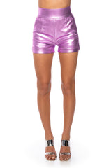 AMMO X AKIRA BIG BOOTY HIGH WAIST FAUX LEATHER SHORT