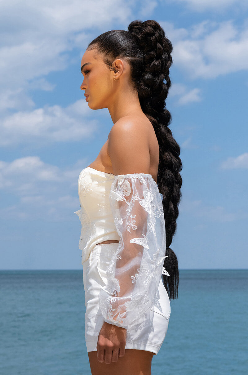 ANGEL BABE OFF THE SHOULDER CORSET BLOUSE