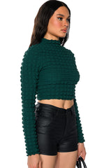 ANYTHING BUT BASIC TEXTURED LONG SLEEVE TOP