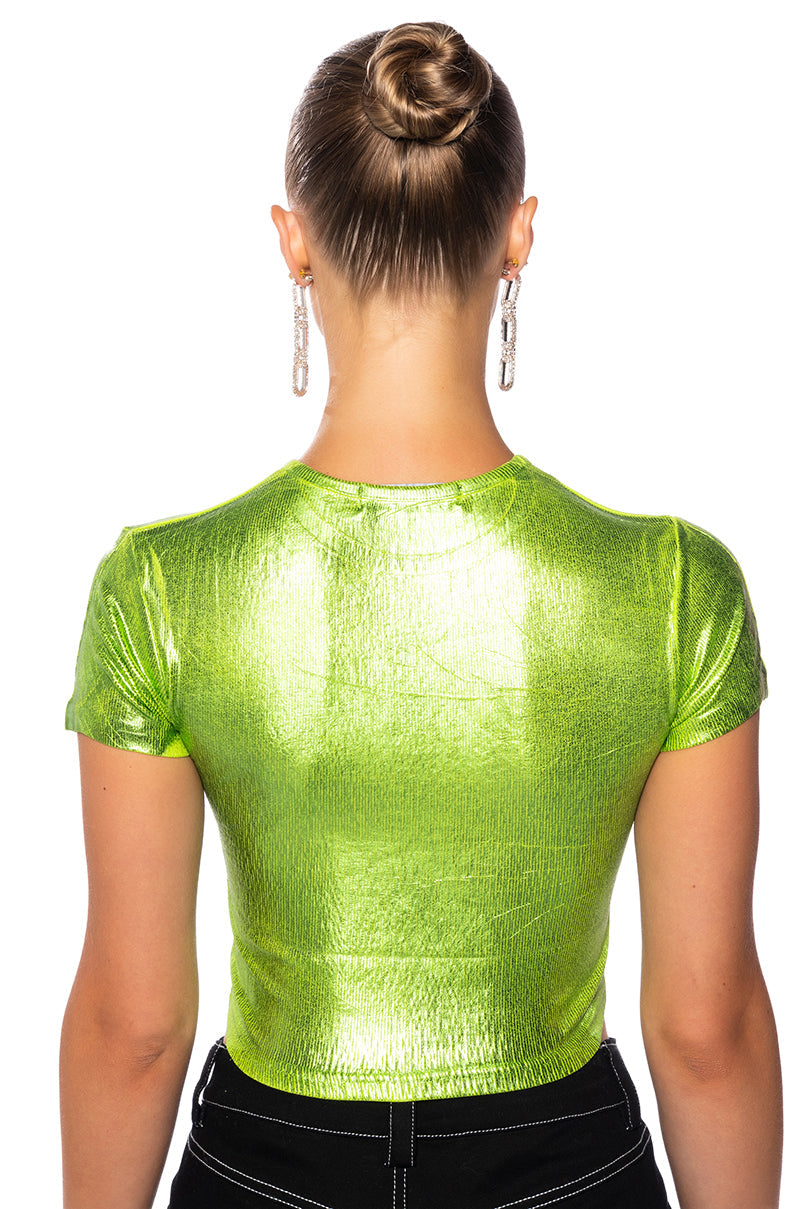 ARIES METALLIC RIB SHORT SLEEVE T SHIRT