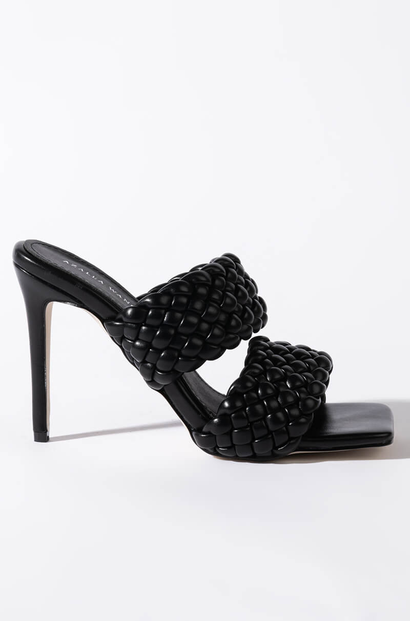 AZALEA WANG ALL YOUR LOVE STILETTO SANDAL IN BLACK