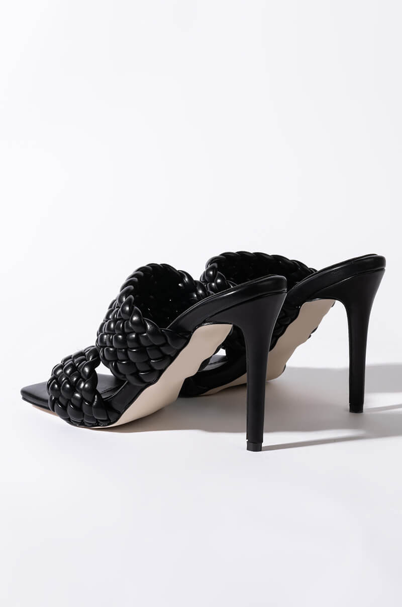 AZALEA WANG ALL YOUR LOVE STILETTO SANDAL IN BLACK