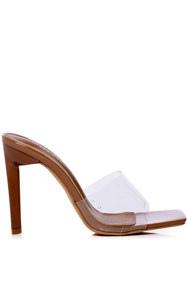 AZALEA WANG DROP STILETTO SANDAL IN NUDE