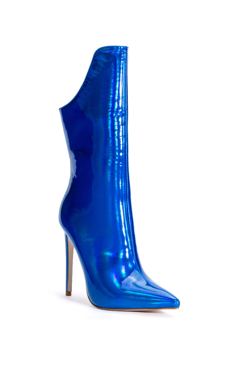 AZALEA WANG HALO SEXY STILETTO BOOTIE IN BLUE