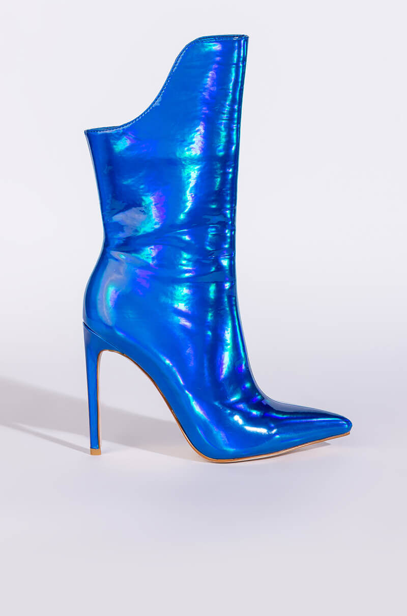AZALEA WANG HALO SEXY STILETTO BOOTIE IN BLUE