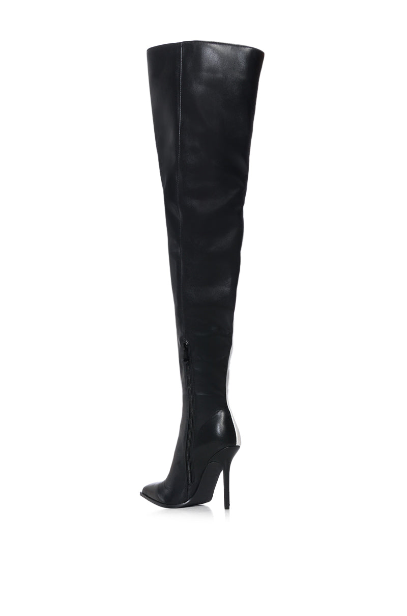 AZALEA WANG NEAPOLITAN BLACK AND WHITE TWO TONED BOOT