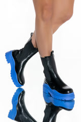 AZALEA WANG ONLY IN MY DREAMS FLATFORM BOOTIE IN PERIWINKLE