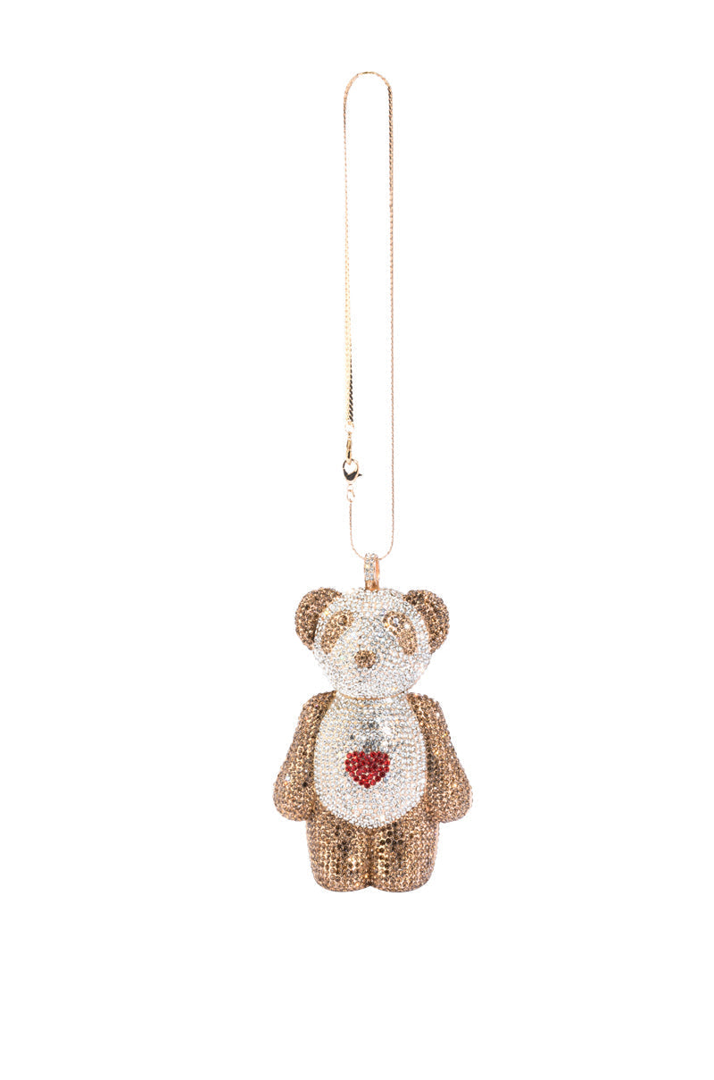 BEARRY CUTE RHINESTONE CLUTCH