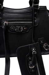 BERNADETTA STRAPPY BLACK BAG