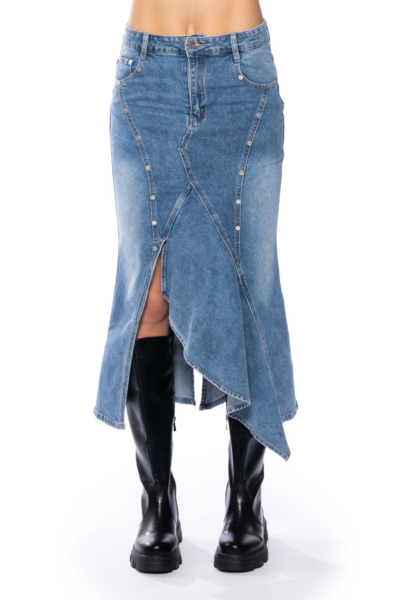 ARIELE MID DENIM SKIRT
