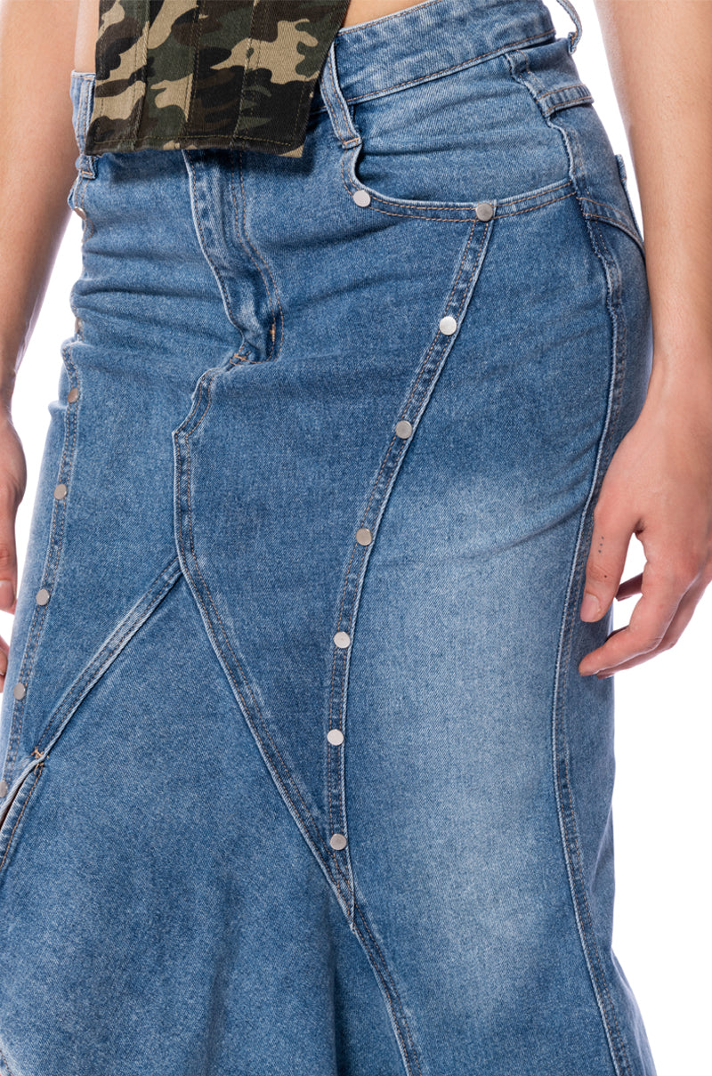 ARIELE MID DENIM SKIRT