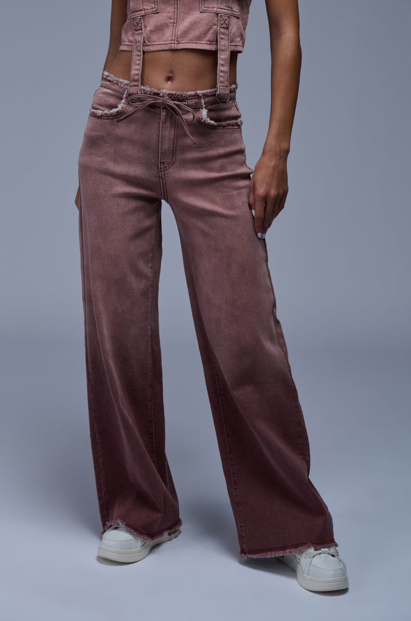 BRAWNWYN OMBRE DENIM BOTTOM IN MAUVE