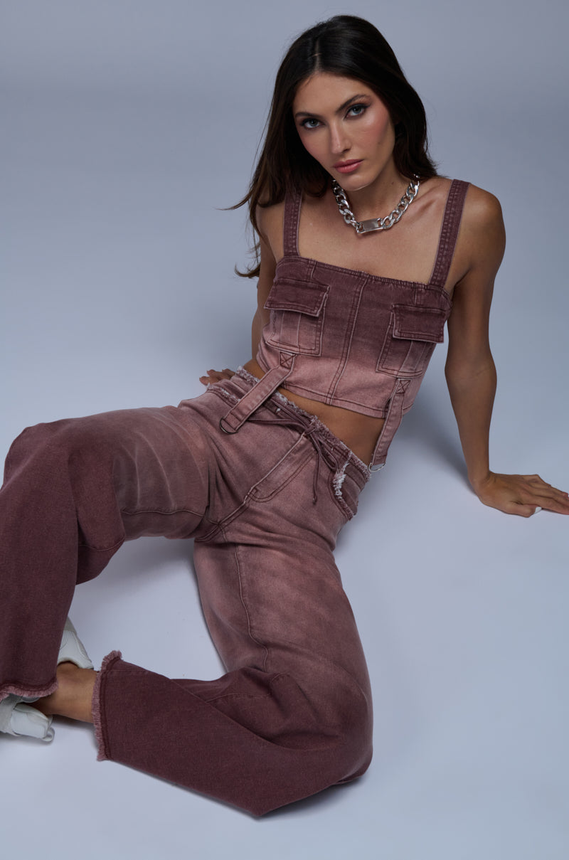 BRAWNWYN OMBRE DENIM TOP