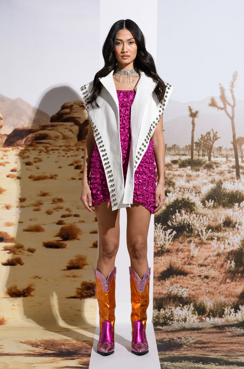 CANT RELATE TEXTURED MINI DRESS
