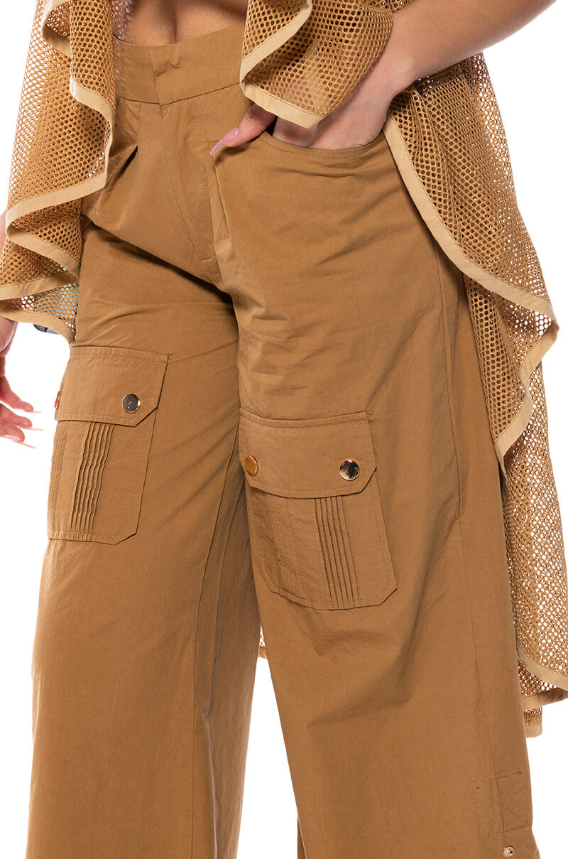 CARGO CHIC WIDE LEG PANTS