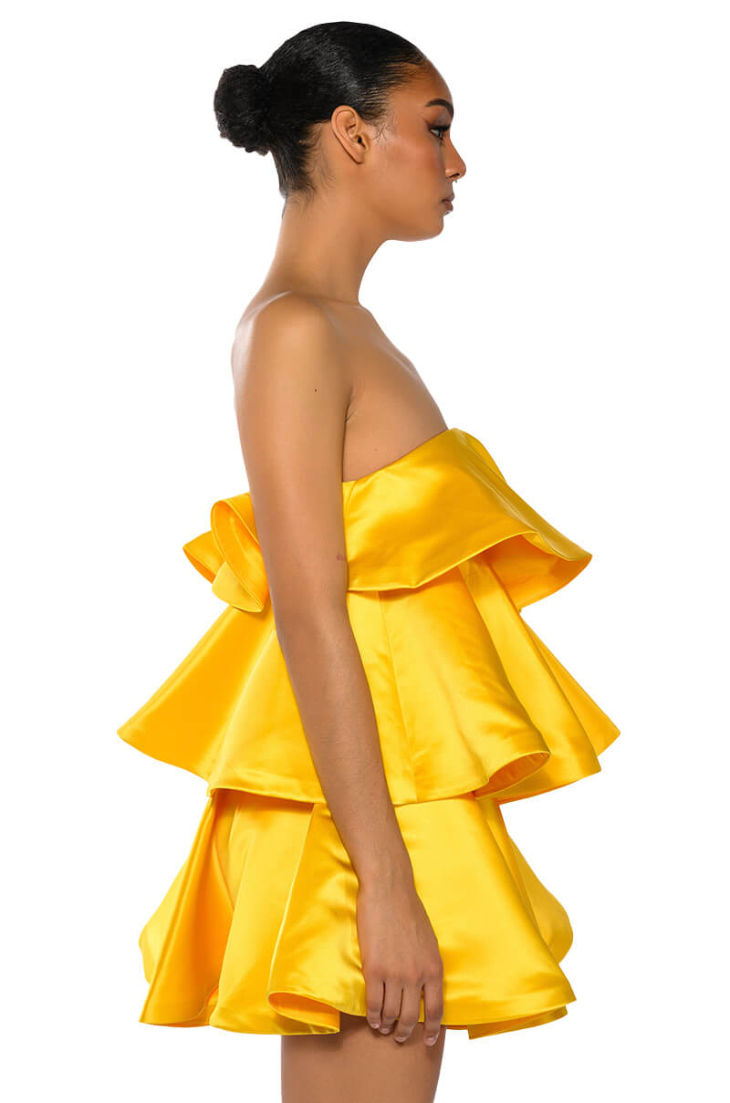 CENTER OF ATTENTION LAYERED MINI DRESS