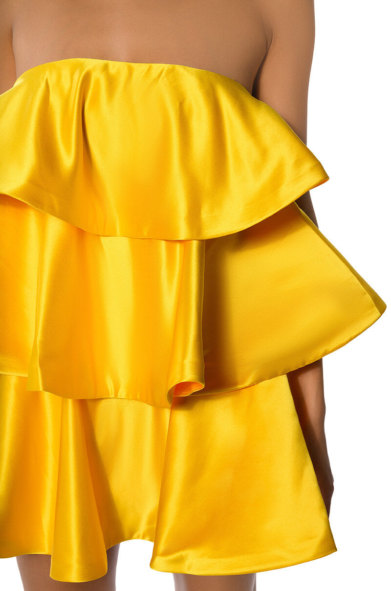 CENTER OF ATTENTION LAYERED MINI DRESS