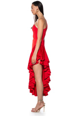 CHA CHA CUT OUT HIGH LOW MAXI DRESS