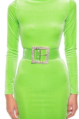 CLEAR TO ME EMBELLISHED BELT