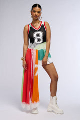 CLEAT CHASER LAYERED JERSEY HIGH LOW DRESS