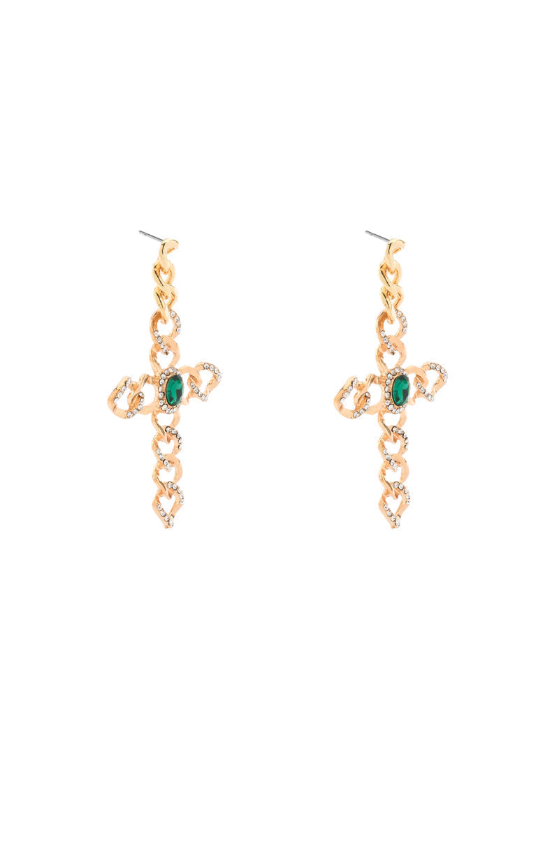 CROSS MY HEART EARRING