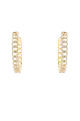 CUBAN GOLD PAVE HOOPS